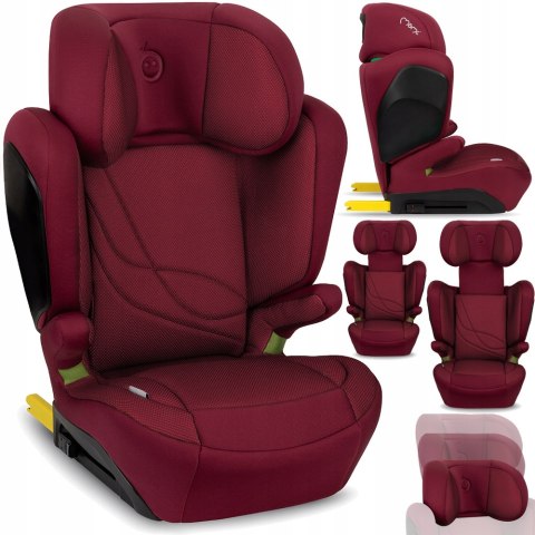 MoMi Mei R129 Kindersitz 100-150 cm, ISOFIX, rot, 9-fach verstellbar