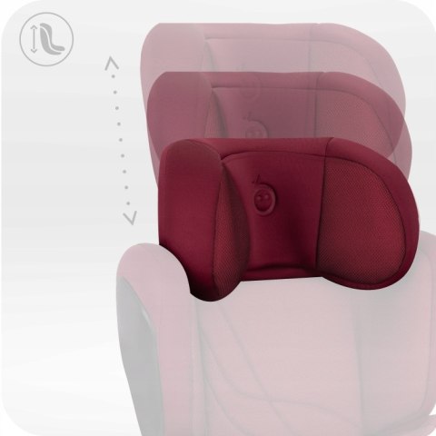MoMi Mei R129 Kindersitz 100-150 cm, ISOFIX, rot, 9-fach verstellbar