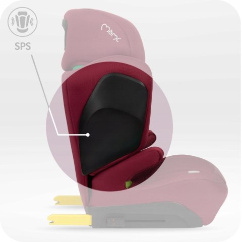MoMi Mei R129 Kindersitz 100-150 cm, ISOFIX, rot, 9-fach verstellbar