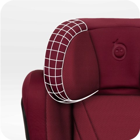 MoMi Mei R129 Kindersitz 100-150 cm, ISOFIX, rot, 9-fach verstellbar
