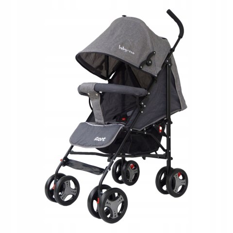 Baby-Coo Scoot Kinderwagen, Grau, Große Räder