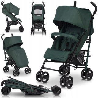 Euro-Cart Ezzo Kinderwagen, Klappbar, Fußsack, Große Räder