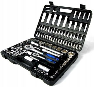 SilverTools Steckschlüsselsatz 108-teilig mit Torx-Bits und Ratsche im Koffer