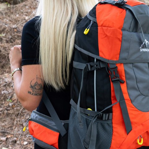 Springos CS0128 Trekkingrucksack 65 + 5 l, MOLLE-System, Grau
