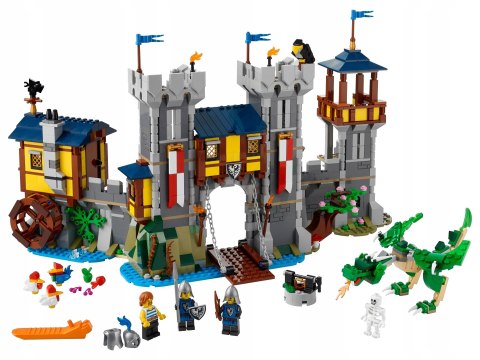 Lego Creator 3W1 Schloss 31120-Mittelalterlich, Turm, Markt, 1426 Teile