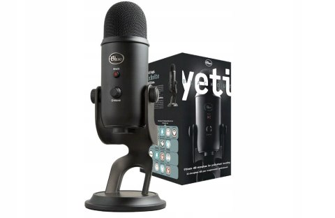 Usb-Mikrofon Blue Yeti Blackout Rundum Richtmikrofon Kabelgebunden Studio 4 Modi