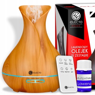Ruhhy Electo Luftbefeuchter 400 ml, LED, Aromatherapie, Lavendelöl, Hellbraun