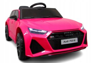 Audi Rs6 Gt Rosa Akku-Auto für Kinder mit Fernbedienung und Lichtern, Eva