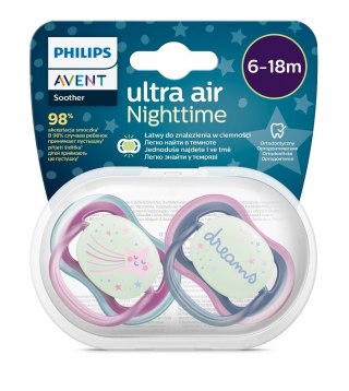 Philips Avent Ultra Air Schnuller 6-18 Monate SCF376/14 mit Etui 2 Stück