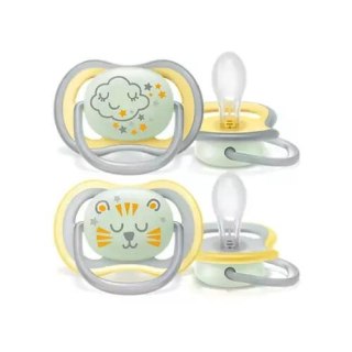 Avent Beruhigungsschnuller Scf376/01 18 m+, 2 Stück Grau Gelb PHILIPS AVENT