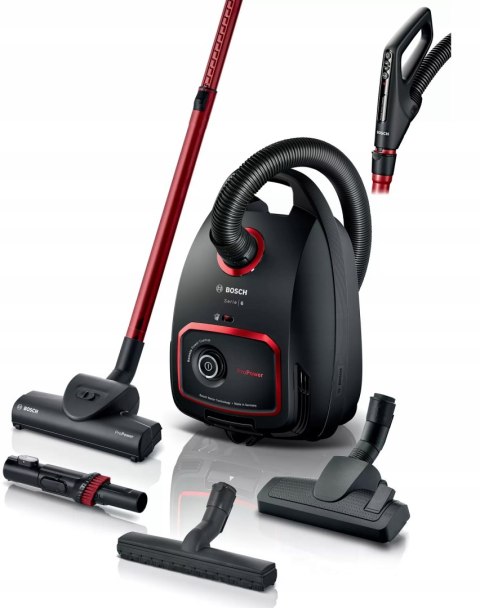 Bosch ProPower BGL6POW2 Beutelstaubsauger mit Griff-Fernbedienung
