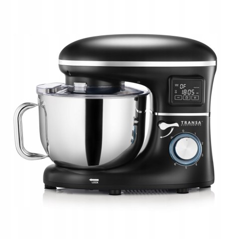 Transa BlackHot Chef Küchenmaschine, 1800 W, beheizte 6-l-Schüssel, Timer