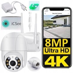 4K 8MP WiFi Außenkamera PTZ, Nachtsicht IR, Bewegungserkennung, IP66 Sone
